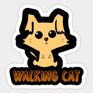 Walking Cat Sticker